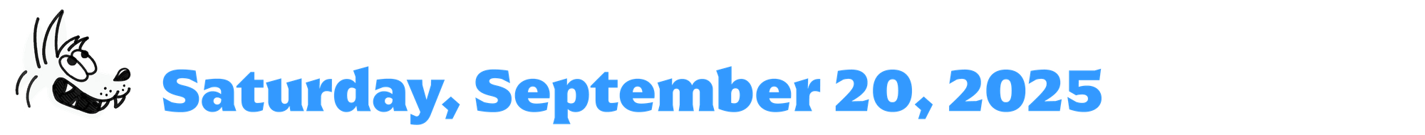 a graphic that says Saturday, September 20, 2025