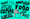 A bright teal background with a bunch of big words in hand drawn illustrated lettering that say things like "art!" "food" "rap" "sports" and more.